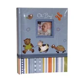 Albumy fotograficzne - ALBUM DZIECKA dziecięcy szyty na 200 zdjęć 10x15 cm. z opisem AC niebieski - miniaturka - grafika 1