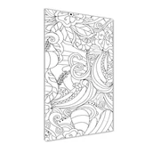 Foto gadżety - Foto obraz szkło hartowane pionowy Tło Zentangle - miniaturka - grafika 1