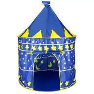 Place zabaw - Namiot dla dzieci zamek domek do ogrodu granatowy z gwiazdkami - miniaturka - grafika 1