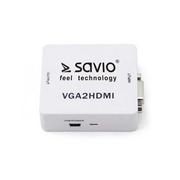 Adaptery i przejściówki - Savio CL-110 Konwerter Adapter Vga -> Hdmi Full - miniaturka - grafika 1