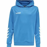 Bluzy męskie - Hummel Hummel Męska bluza z kapturem Hmlpromo Poly Hoodie niebieski Bleu Clair l 208317-7428 - miniaturka - grafika 1