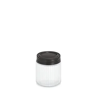 Słoik z metalową pokrywką KITCHEN ESSENTIALS, ryflowane szkło - Pojemniki kuchenne - miniaturka - grafika 1
