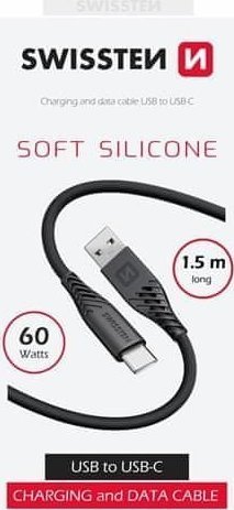 Kabel USB Swissten USB-C - USB-C 1.5 m Czarny 71532010