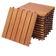 Podesty i deski tarasowe - Płytki drewniane Eucalyptus Wood 11 szt. 30x30cm - miniaturka - grafika 1