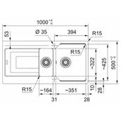Zlewozmywaki - Zlewozmywak FRANKE Urban UBG 651-100 GSC 114.0687.301 Cappuccino - miniaturka - grafika 1