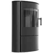 Piece wolnostojące - Piec stalowy koza ROLLO 2 Ø150 z domykaniem w standardzie z czarnym termotec - miniaturka - grafika 1