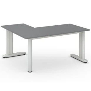 B2B Partner Biurko Flexible L 1600 x 1400 mm, antracyt 468278 - Stoły i stoliki do biura - miniaturka - grafika 1