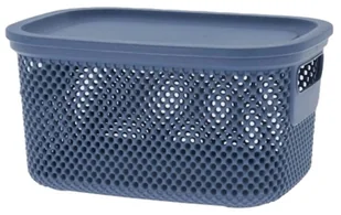 Pudełko do przechowywania z pokrywą 23,6x17,2x12,2cm plastikowe prostokątne - Meble modułowe i akcesoria - miniaturka - grafika 1