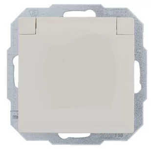 Abex Perła beż gniazdo bryzgoszczelne +0) SCHUKO PT-17PH PT-17PH-bez - Gniazdka elektryczne - miniaturka - grafika 1