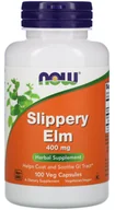 Układ pokarmowy - Now® Foods Slippery Elm (Czerwony Wiąz), 400 mg, 100 kapsułek roślinnych - miniaturka - grafika 1