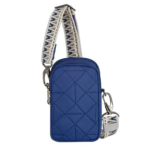 Travelon Unisex's Boho Anti-Theft 2-komorowe etui na telefon, bujny niebieski, Bujny niebieski