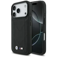 Etui i futerały do telefonów - Etui BMW M Quilted Logo MagSafe do Apple iPhone 17 Pro Czarny - miniaturka - grafika 1