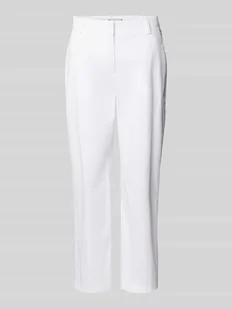 Spodnie capri o kroju slim fit w jednolitym kolorze - Spodnie damskie - miniaturka - grafika 1
