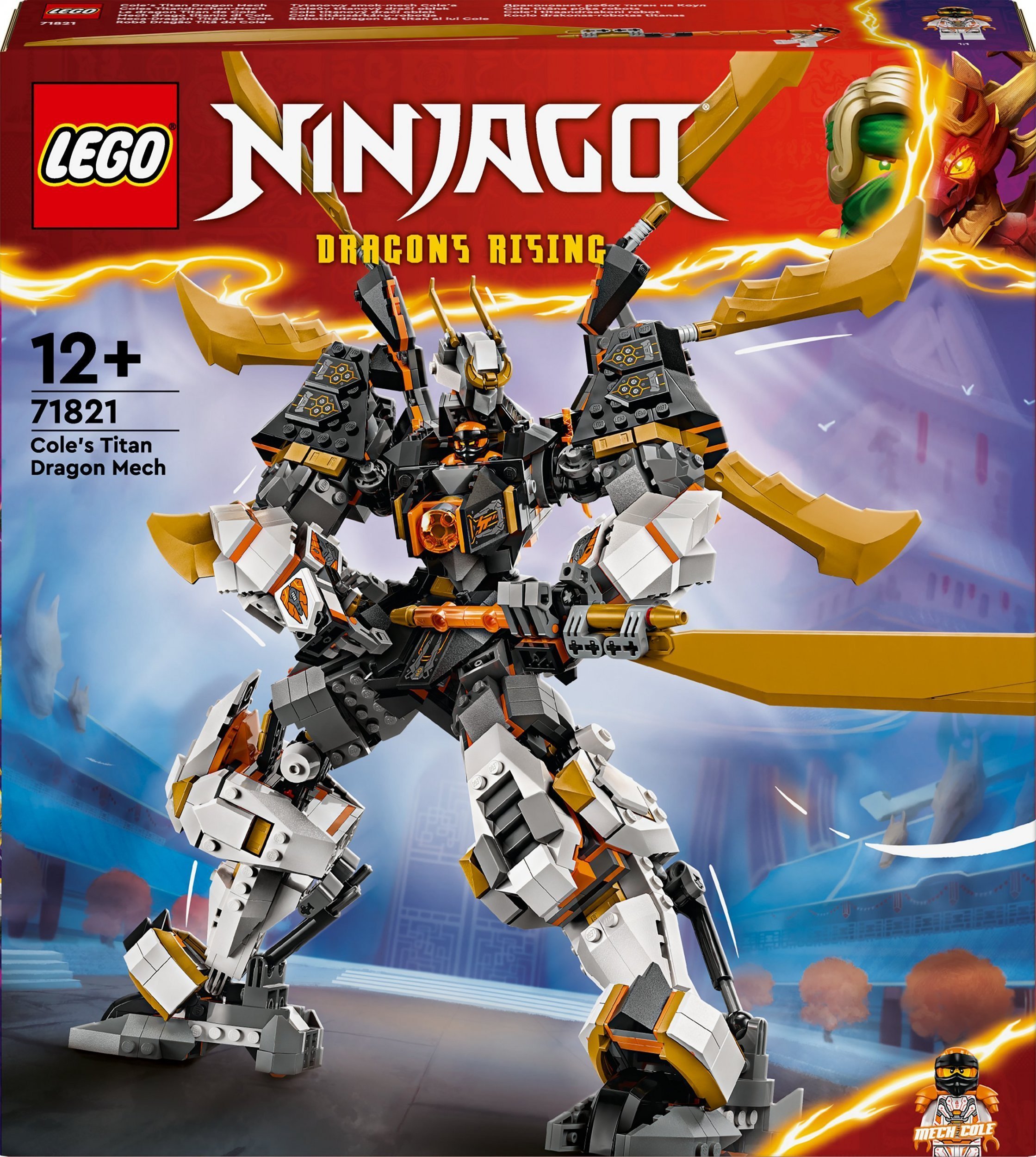 LEGOR NINJAGO 71821 4szt Tytanowy smok mech Cole