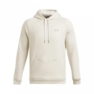 Męska bluza treningowa z kapturem Under Armour UA Armour Fleece Pro Kanga Hd - biała - UNDER ARMOUR - Bluzy sportowe męskie - miniaturka - grafika 1