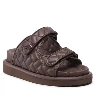 Klapki i japonki damskie - Kurt Geiger Klapki Orson Slide 8650530109 Brown - grafika 1