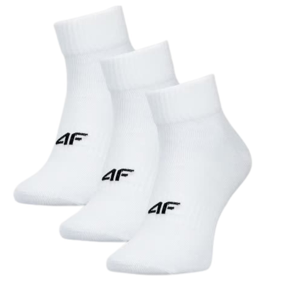 Skarpety casual za kostkę męskie (ZESTAW 3 szt.) 4F 4FWMM00USOCM440-10S Biały Roz. 43-46