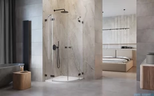 Radaway Essenza Pro Brushed GunMetal Pdd kabina 80x100 cm szczotkowany grafit 10095080-92-01L/10095100-92-01R - Kabiny prysznicowe - miniaturka - grafika 3