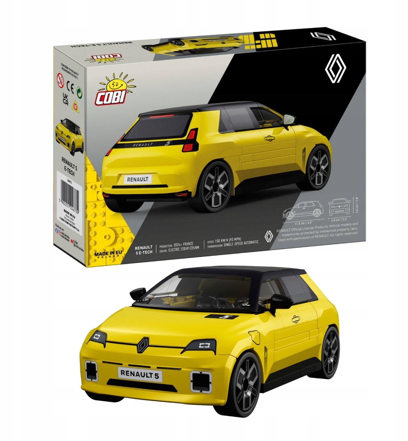 Cobi COBI Renault 5 E-TECH yellow 78kl 24673