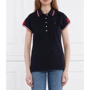 Tommy Hilfiger Polo | Regular Fit - Koszulki i topy damskie - miniaturka - grafika 1