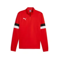 Bluzy sportowe męskie - Męska Bluza PUMA TEAMRISE 1/4 ZIP TOP 65865601 – Czerwony - miniaturka - grafika 1