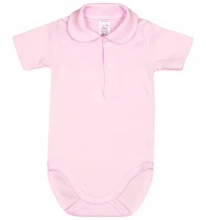 Body KR KOŁNIERZYK ZAOKRĄGLONY Eleganckie DLA DZIEWCZYNKI RÓŻ r 68 KLEKLE - Body dla niemowląt - miniaturka - grafika 1