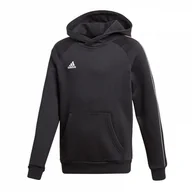 Bluzy dla dziewczynek - Adidas, Bluza dziecięca, Core 18 Y, czarny, rozmiar 128 - miniaturka - grafika 1