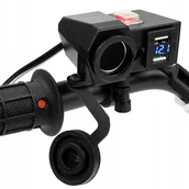 Ładowarki samochodowe - ŁADOWARKA DO MOTORU 2 X USB – 12–24 V + WYŁĄCZNIK - miniaturka - grafika 1