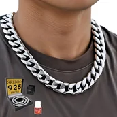 Naszyjniki męskie - GRUBY Łańcuszek Srebrny Męski ŁAŃCUCH SREBRO pr.925 PEŁNY Pancerka SZEROKI - inna (Inny) - miniaturka - grafika 1