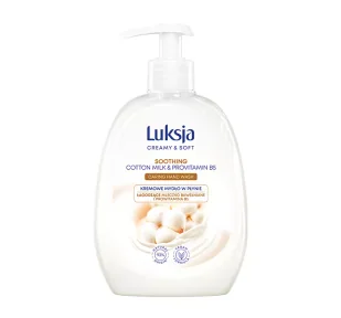 LUKSJA Creamy & Soft Kremowe mydło w płynie Mleczko bawełniane i prowitamina B5, 500ml - Mydła - miniaturka - grafika 1