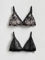 Biustonosze - Reserved - Miękki biustonosz 2 pack - czarny - miniaturka - grafika 1