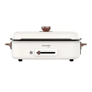 Grill elektryczny MultiGrill Kuvings kość słoniowa Ceramic Plus + 2 płyty + 2 książki z przepisami - Grille elektryczne - miniaturka - grafika 1