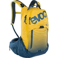 Plecaki - EVOC TRAIL PRO 16l plecak z ochraniaczem na jednodniowe wycieczki i jazdę po szlakach, plecak rowerowy (plecak z ochraniaczem pleców LITESHIELD PLUS, rozmiar: S/M), Curry/Denim - miniaturka - grafika 1