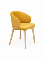 Krzesła - Flavio 5 krzesło tapicerowane miodowy nogi dąb sonoma - miniaturka - grafika 1