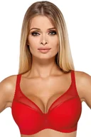 Biustonosze - Biustonosz Push Up Gładki Stanik Duże Rozmiary Powiększający Czerwony 80G - miniaturka - grafika 1