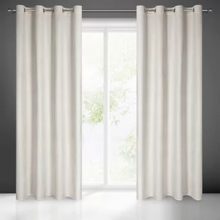 Euro Firany Zasłona Velvet Darcy 140 x 250 Przelotka Kremowy 1221496 - Zasłony - miniaturka - grafika 1
