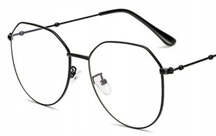 Okulary korekcyjne czarne ładne metal -2.5 - Okulary korekcyjne, oprawki, szkła - miniaturka - grafika 1