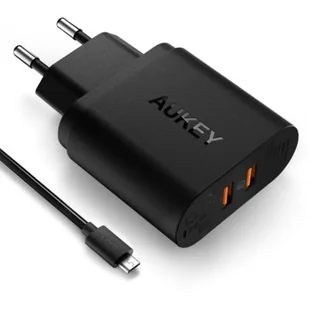 Aukey Ładowarka PA-T16 (USB; kolor czarny) - Ładowarki do telefonów - miniaturka - grafika 1