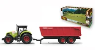 Samochody i pojazdy dla dzieci - Traktor Z Przyczepą Kontener, Ciągnik Rolniczy Z Przyczepką - Światło I Dźwięk - miniaturka - grafika 1