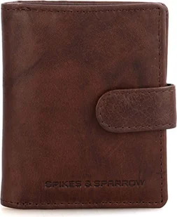 SPIKES & SPARROW Skórzany portfel Bronco Billfold Wallet RFID ciemnobrązowy ciemnobrązowy - Portfele - miniaturka - grafika 1