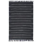 Dywany - vidaXL Ręcznie tkany dywanik Chindi, bawełna, 80x160 cm, antracytowy - miniaturka - grafika 1