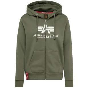 Bluza rozpinana z kapturem Alpha Industries Basic 178325 142 - Ciemnooliwkowa XL - Odzież taktyczna i umundurowanie Bluza rozpinana z kapturem Alpha Industries Basic 178325 142 - Ciemnooliwkowa XL - Odzież taktyczna i umundurowanie - miniaturka - grafika 1
