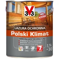 Farby i impregnaty do drewna - Lazura ochronna Polski Klimat impregnująco-dekoracyjna 2,5 l tek - miniaturka - grafika 1