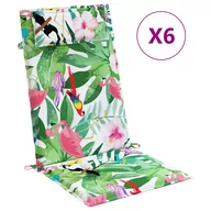 Poduszki na krzesła - Poduszki na krzesła z wysokim oparciem, 6 szt., ko - miniaturka - grafika 1