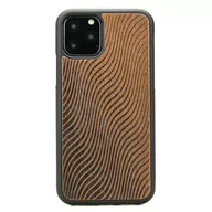 Etui i futerały do telefonów - Bewood Drewniane etui iPhone 11 PRO FALE MERBAU - miniaturka - grafika 1
