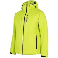 Kurtki męskie - 4F Męska kurtka narciarska Kumn003 Jeans, zielona Canary Green, XXXL, Canary Green - miniaturka - grafika 1