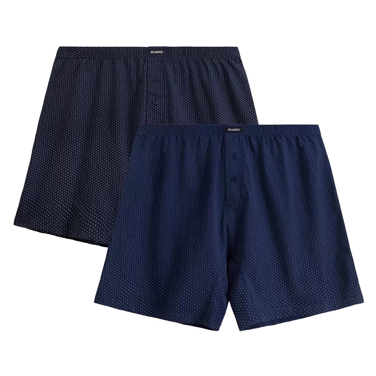 BOKSERKI MĘSKIE luźne 100% bawełna 2MBX-079 oddychające Atlantic *S