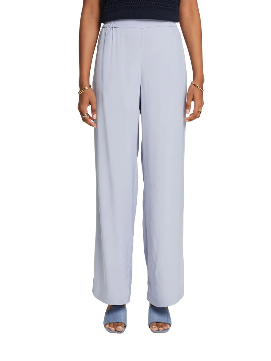 ESPRIT NIEBIESKIE SPODNIE CASUAL PALAZZO Z SZEROKĄ NOGAWKĄ 30/32 7FA
