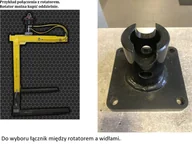 Wyposażenie gospodarstwa rolnego - HYLDROBLE Widły do palet hydrauliczne - do wyboru łącznik między rotatorem a widłami (udźwig: 2 T, długość wideł: 1000mm, robocza: 170cm) 80879958 - miniaturka - grafika 1