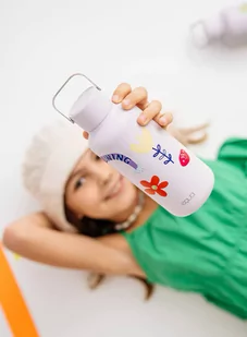 Butelka dziecięca Equa Stainless Steel Timeless 600 ml - flower - Kuchnia turystyczne i akcesoria - miniaturka - grafika 3